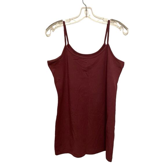 Peruvian Connection‎ Tank Top Women Size Medium Wine Purple Pima Cotton Stretch - Picture 1 of 3